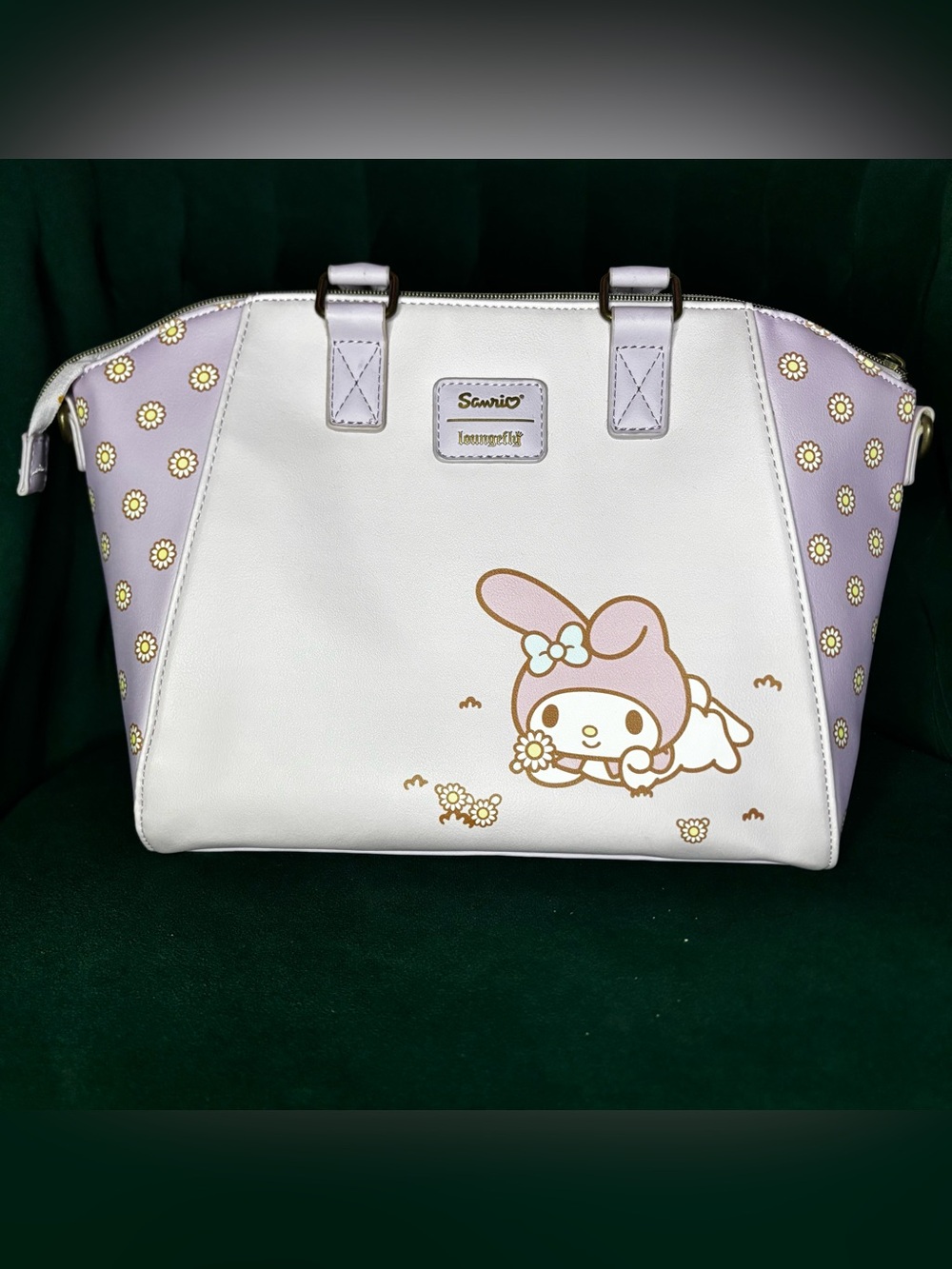 Loungefly Sanrio My Melody Daisies Satchel Bag Lavender Floral